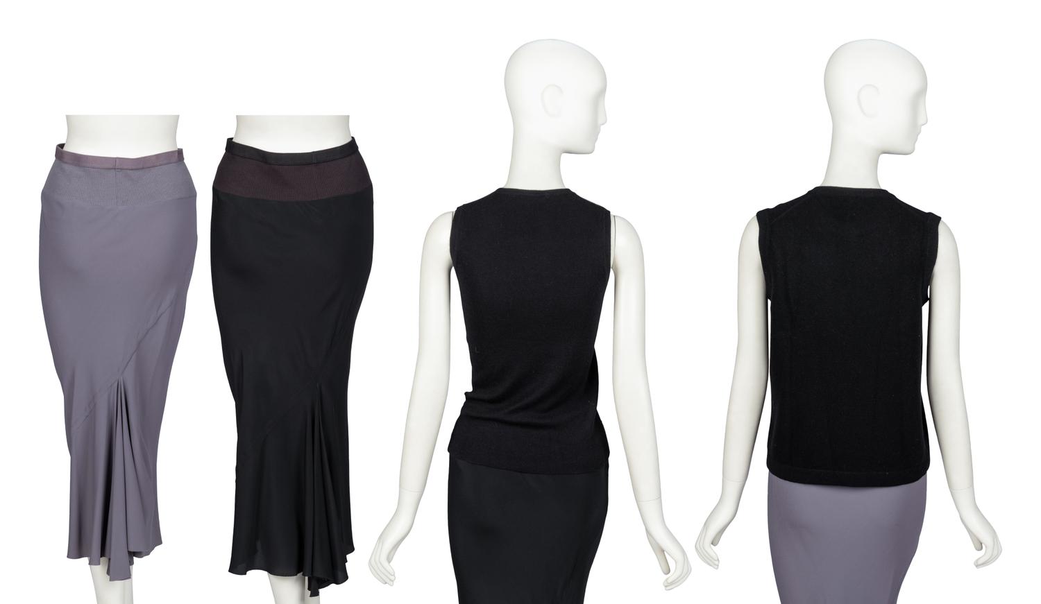 Various Designers, Two Skirts & Two Knit Shells including Hermès by Martin Margiela and Rick Owens