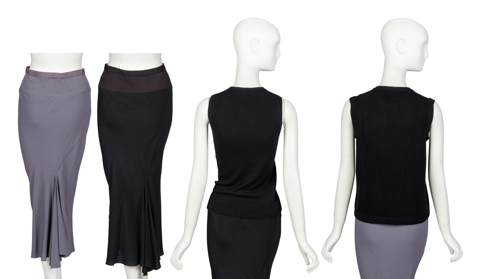 Various Designers, Two Skirts & Two Knit Shells including Hermès by Martin Margiela and Rick Owens
