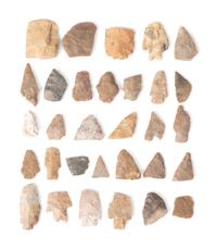 Frame of Large Point and Blade Fragments, From the Collection of Forrest Fenn