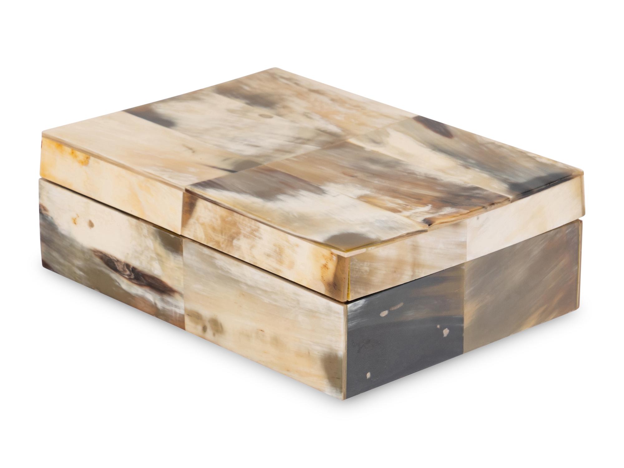 A Horn Veneered Cigar Humidor