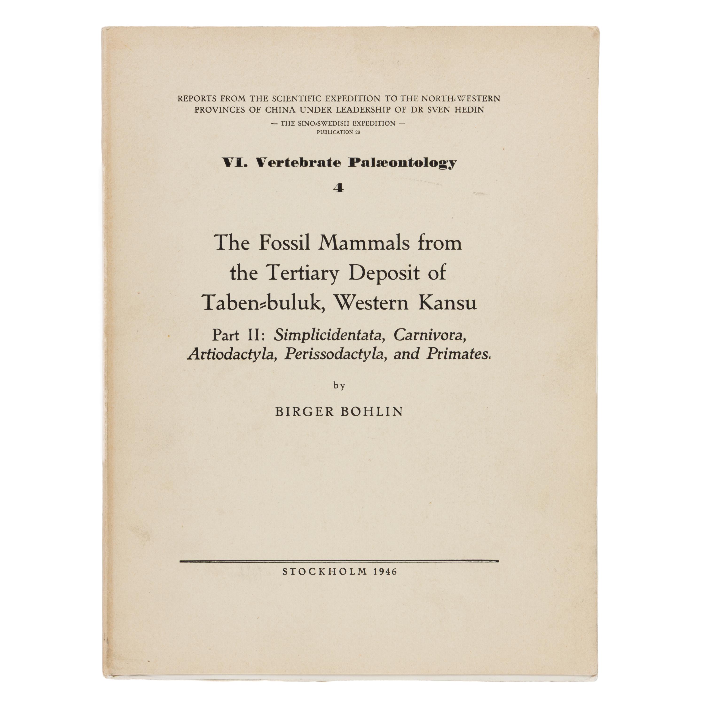 [Travel & Exploration]. (Hedin, Sven). Reports from the Scientific Expedition to the North-Western Provinces of China Under the Leadership of Dr. Sven Hedin