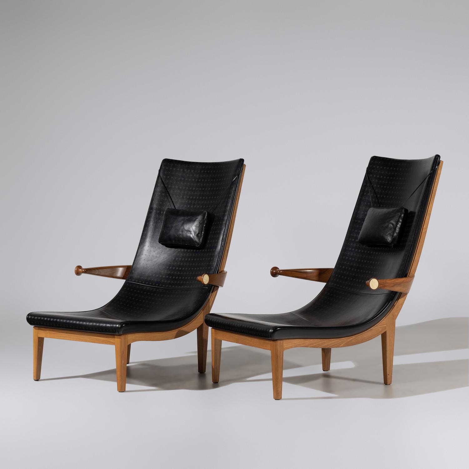 Pair of Senna lounge chairs, 1925 / c. 1980 for Cassina, Sweden / Italy