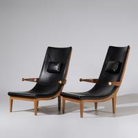 Pair of Senna lounge chairs, 1925 / c. 1980 for Cassina, Sweden / Italy