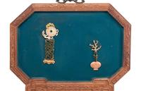 A Pair of Large Chinese Hardstone-Inlaid Panels
