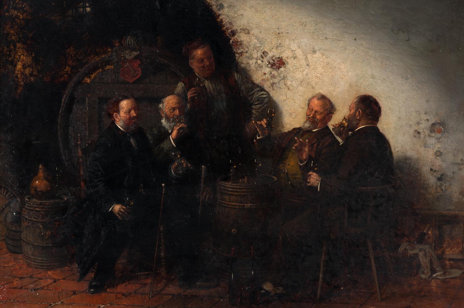 Gentlemen Tasting in the Cellar , 1907