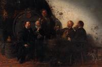Gentlemen Tasting in the Cellar , 1907
