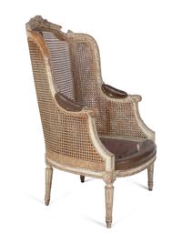 A Louis XVI Style Caned Bergere — LATE 19TH/EARLY 20TH CENTURY