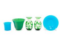 Five Chinese Peking Glass Articles