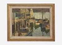 Frederick J. Mulhaupt (American, 1871-1938) - Gloucester Boats