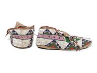 Sioux Beaded Hide Moccasins