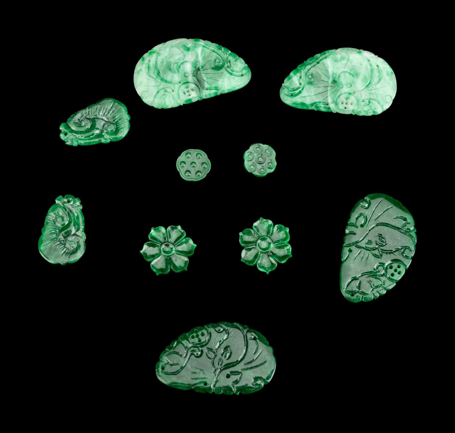 Five Pairs of Chinese Jadiete Jewelry