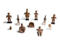 Eleven Colima and Jalisco Terracotta Figures