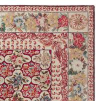A Floral Pattern Hooked Rug