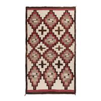 Navajo Crystal Pattern Weaving, with Feathers and Crosses [Rug]