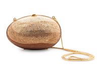 Judith Leiber Brown Layered Egg Minaudière