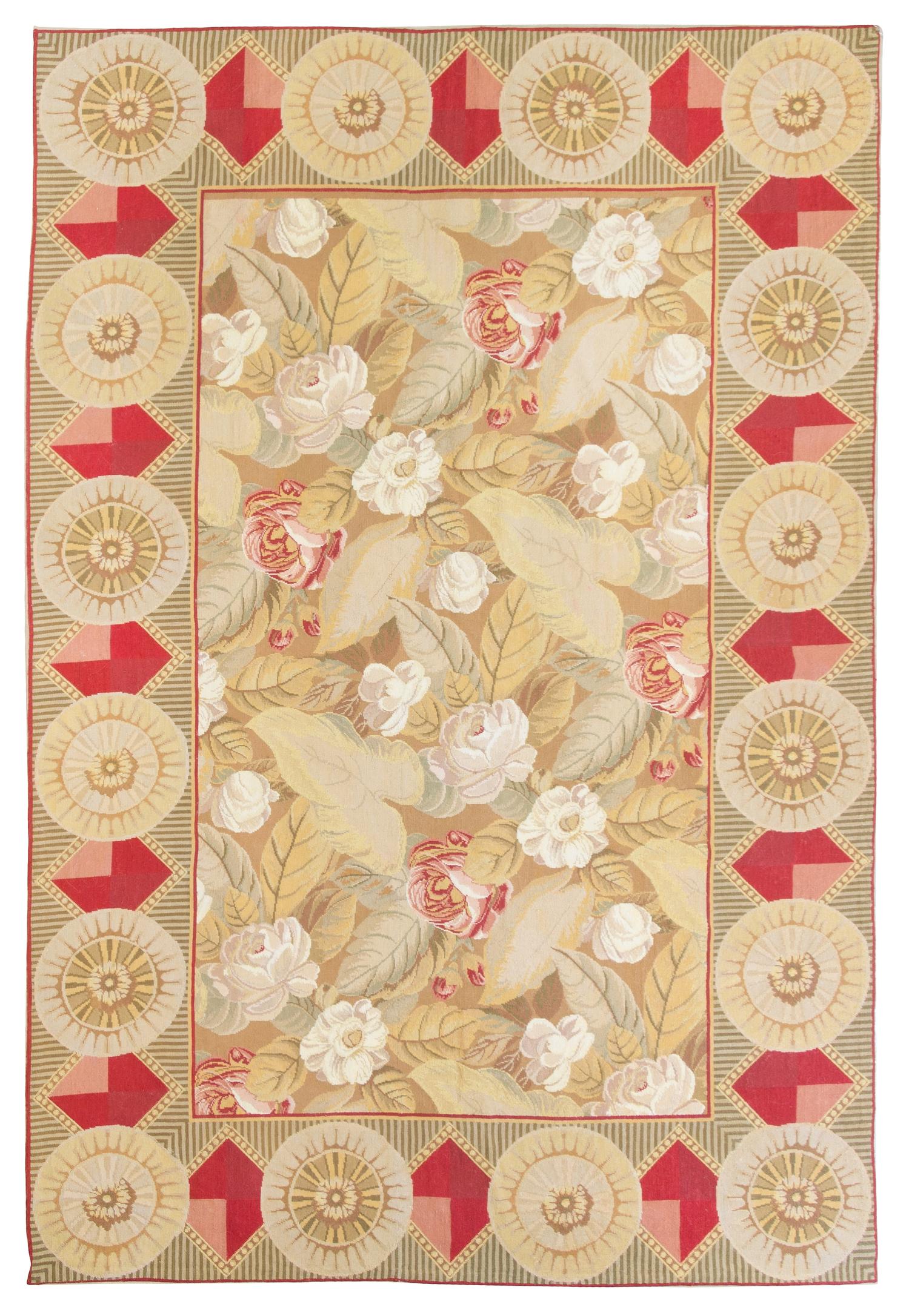 An English Needlepoint Tapestry 105 1/2 x 67 3/4 inches.
