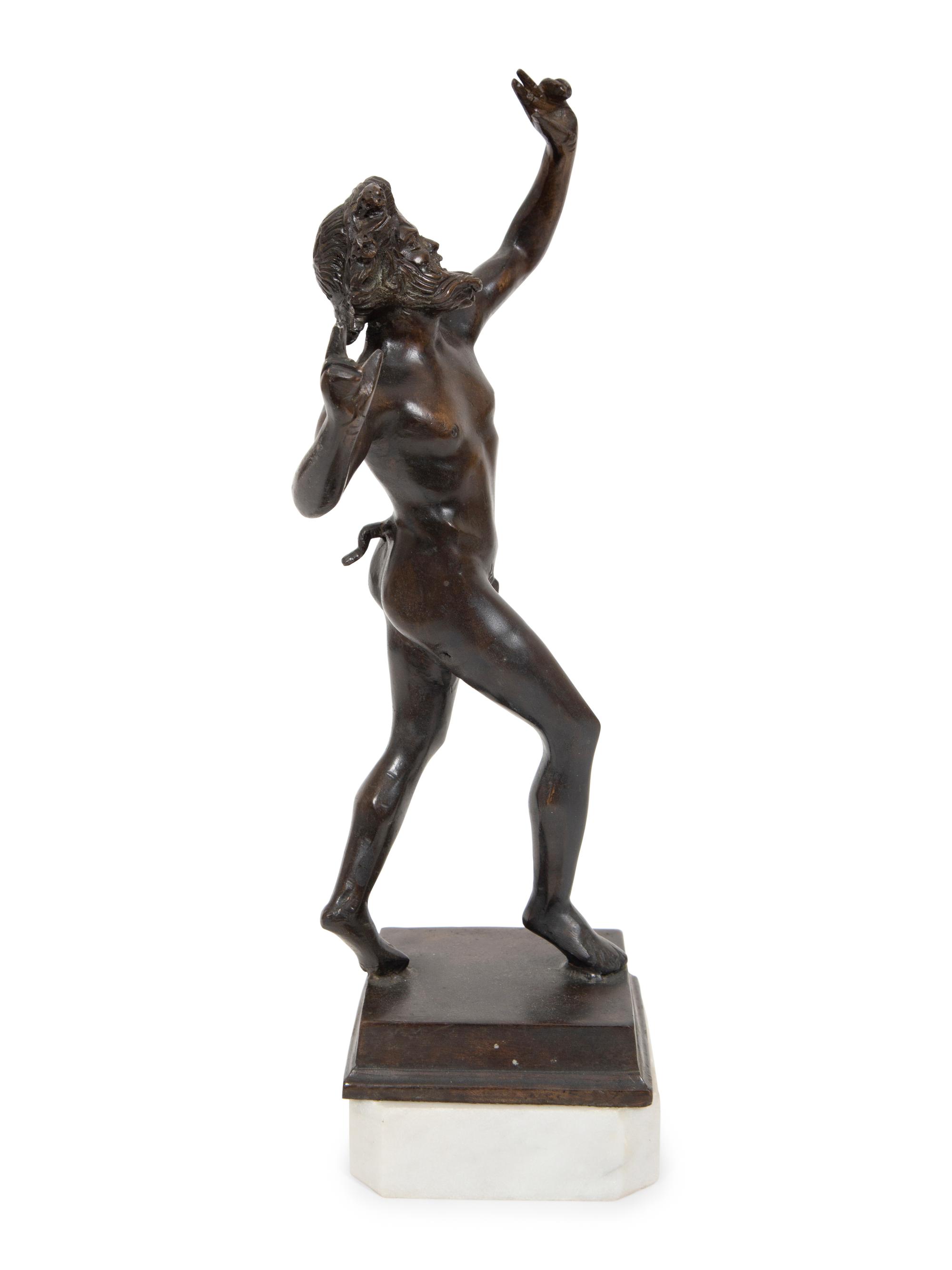 A Continental Bronze Figure of the Dancing Faun