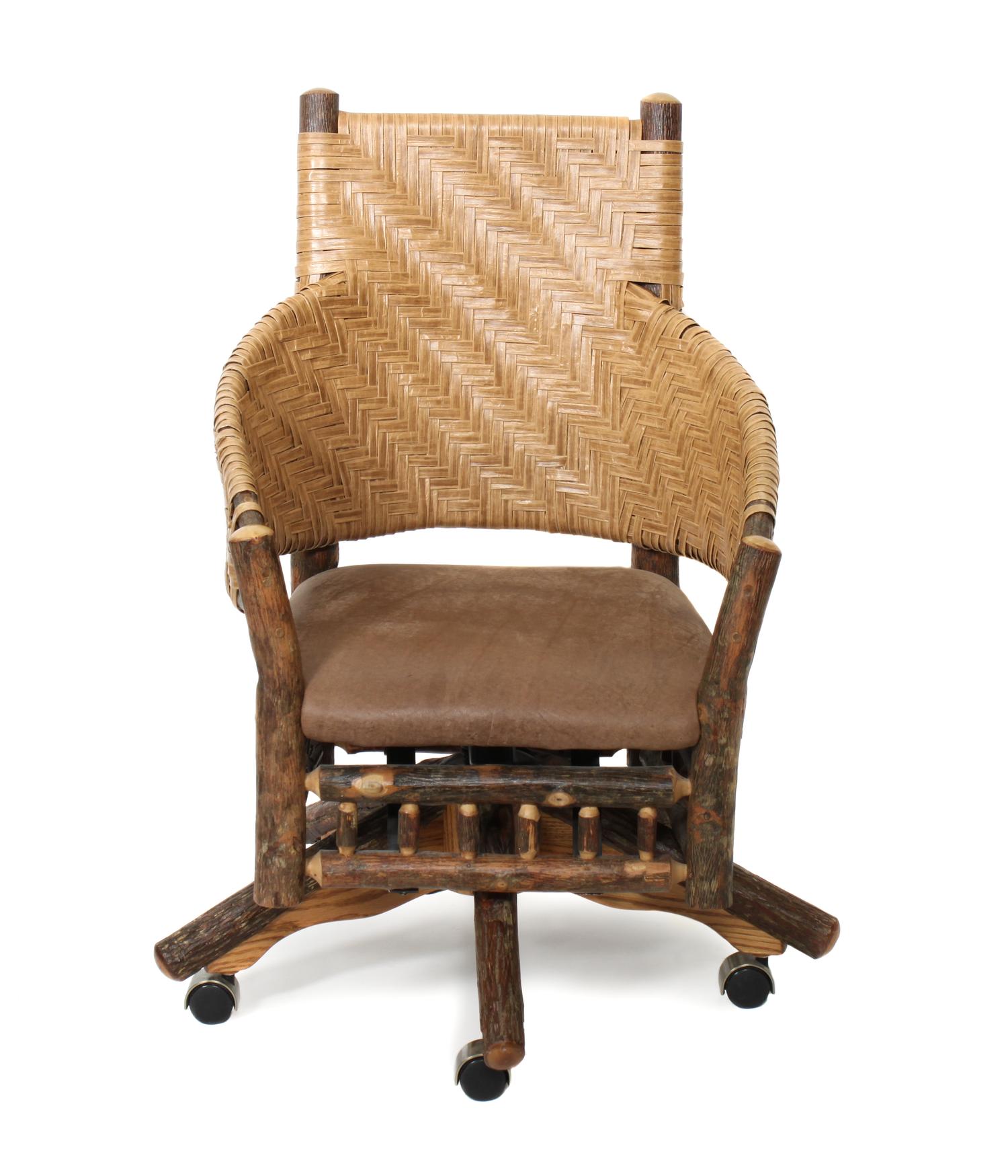 An Old Hickory Office Chair Height 39 x width 24 x depth 19 inches