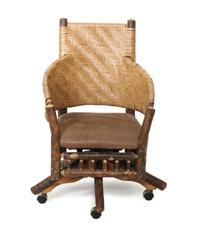 An Old Hickory Office Chair Height 39 x width 24 x depth 19 inches