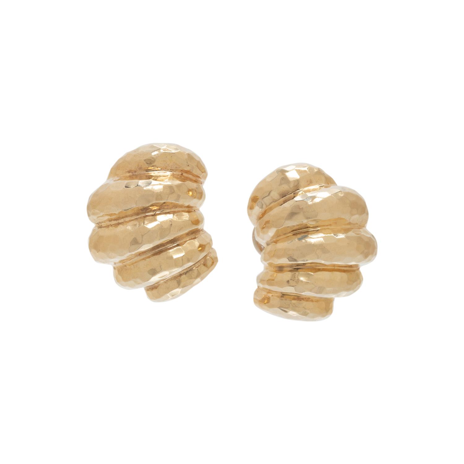 YELLOW GOLD EARCLIPS