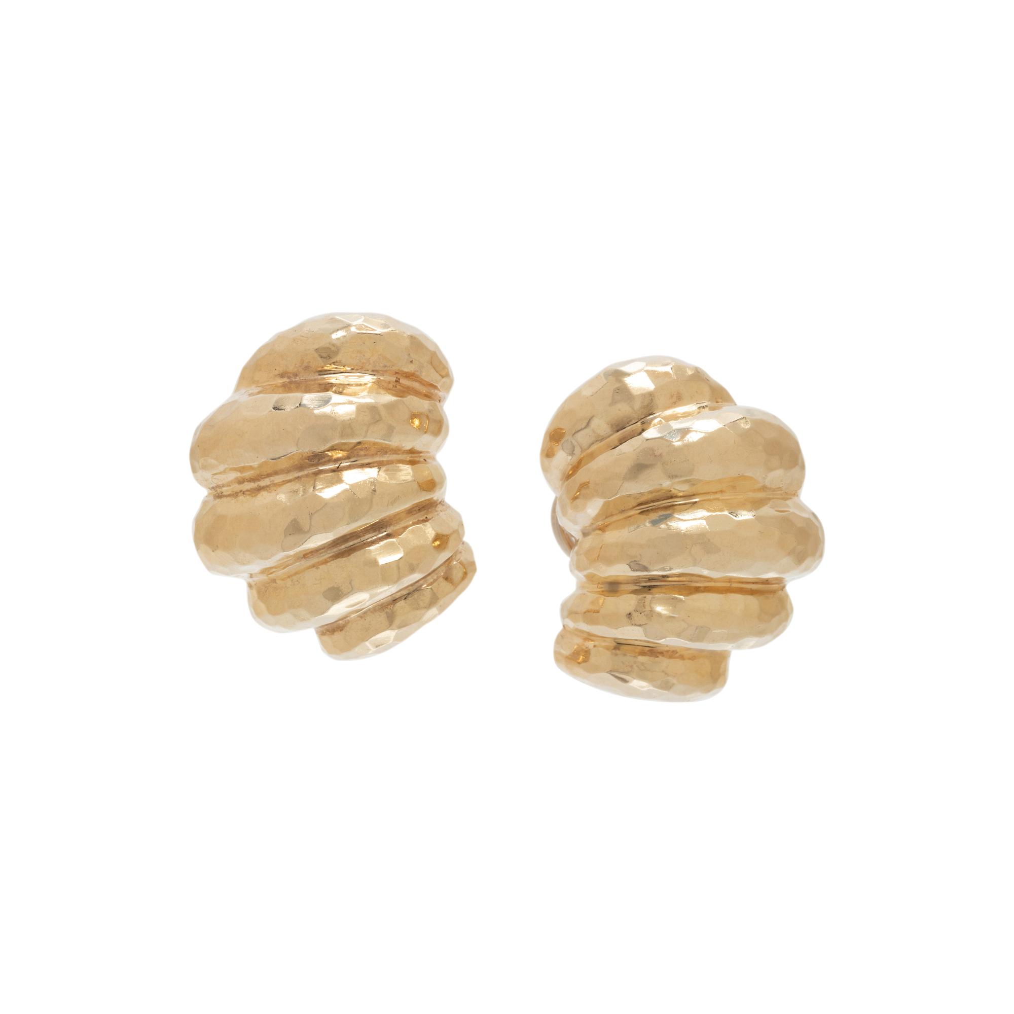 YELLOW GOLD EARCLIPS