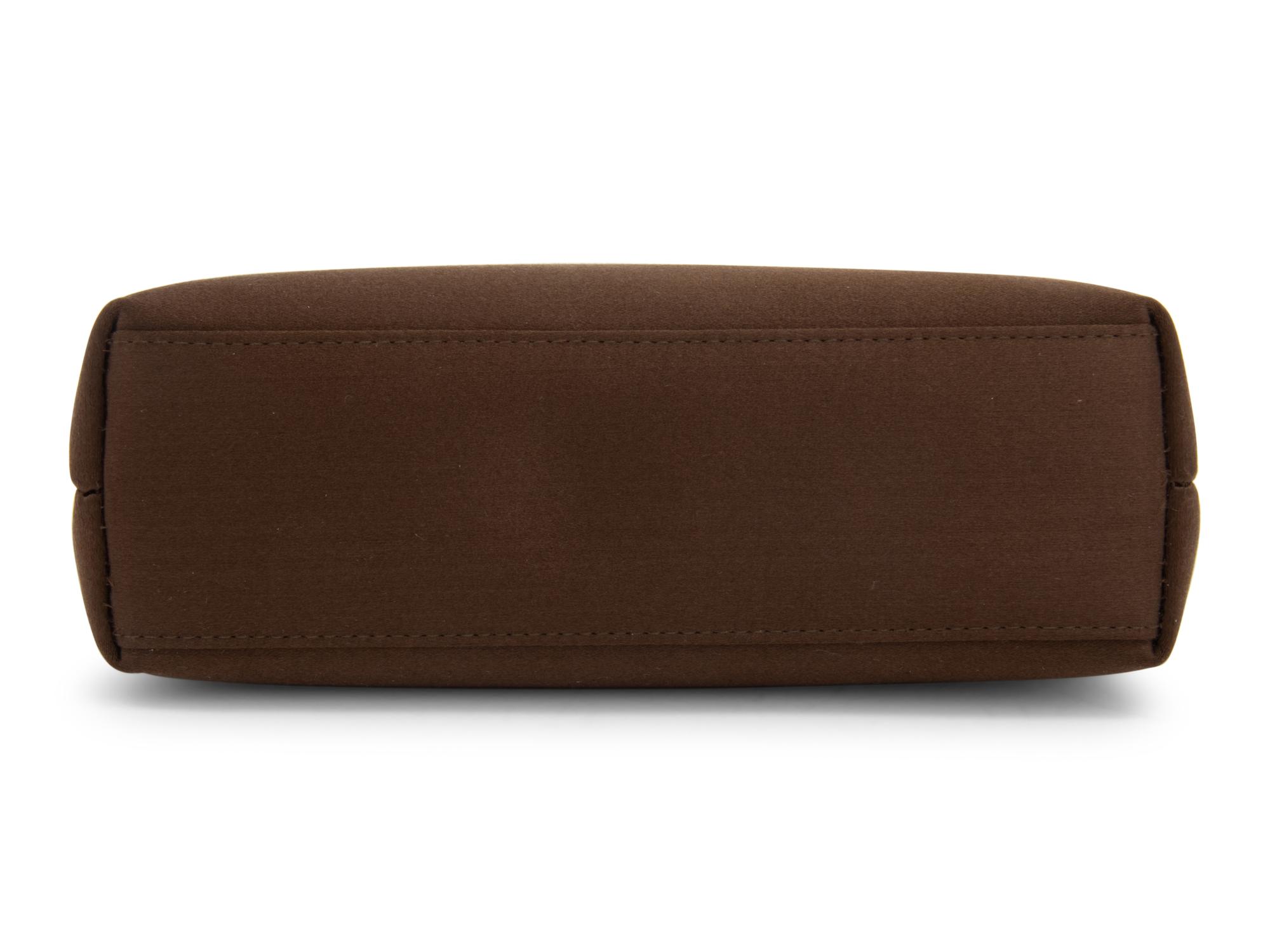 Chanel Brown Satin Evening Bag, 2000-02