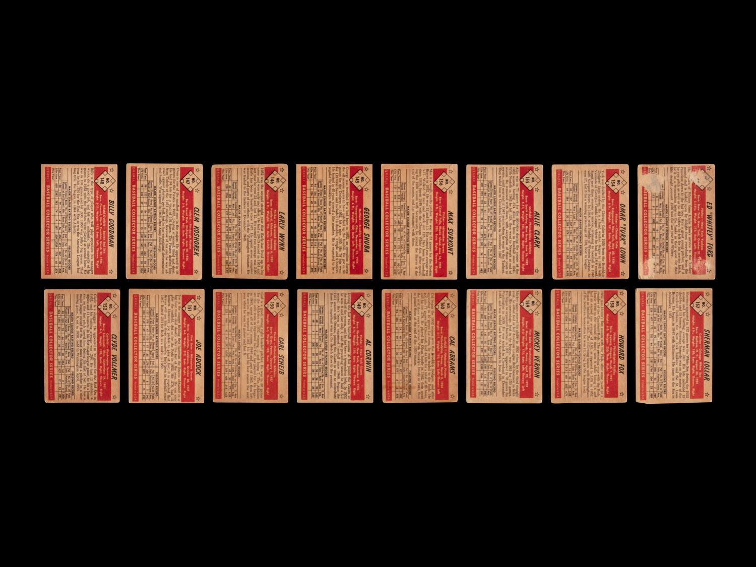 A Near Set of 1953 Bowman Color Baseball Cards (158/160)