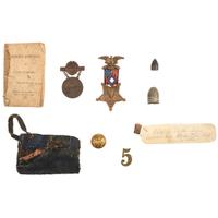Gettysburg hero Corporal John M. Sutton, Company K, 5th New Jersey Infantry. A group of items highlighted by III Army Corps presentation "For Valor" badge, including: