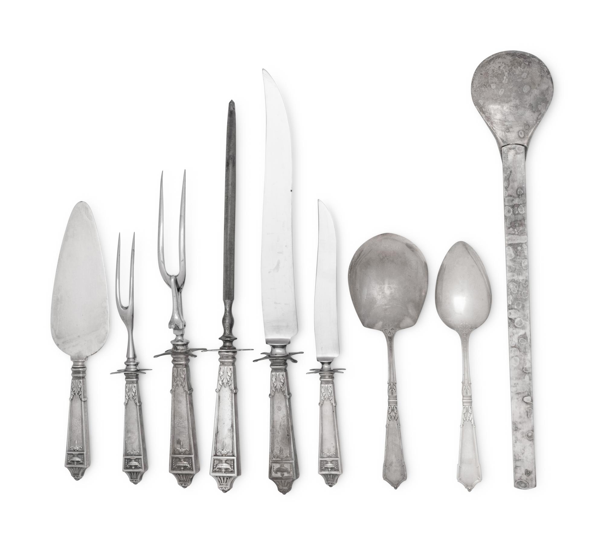 An American Cased Silver Flatware Service