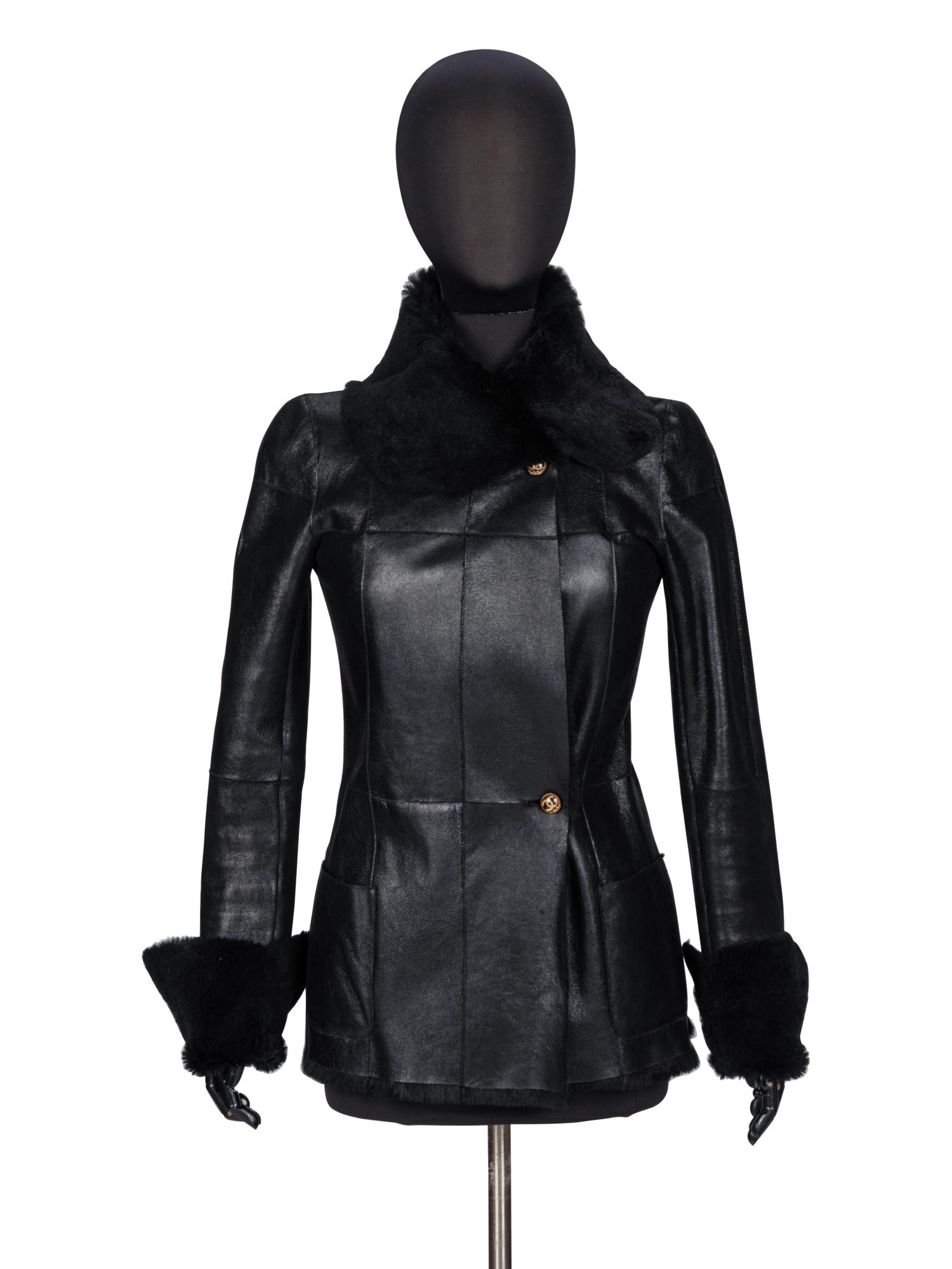 Chanel, Rabbit Fur & Leather Jacket
