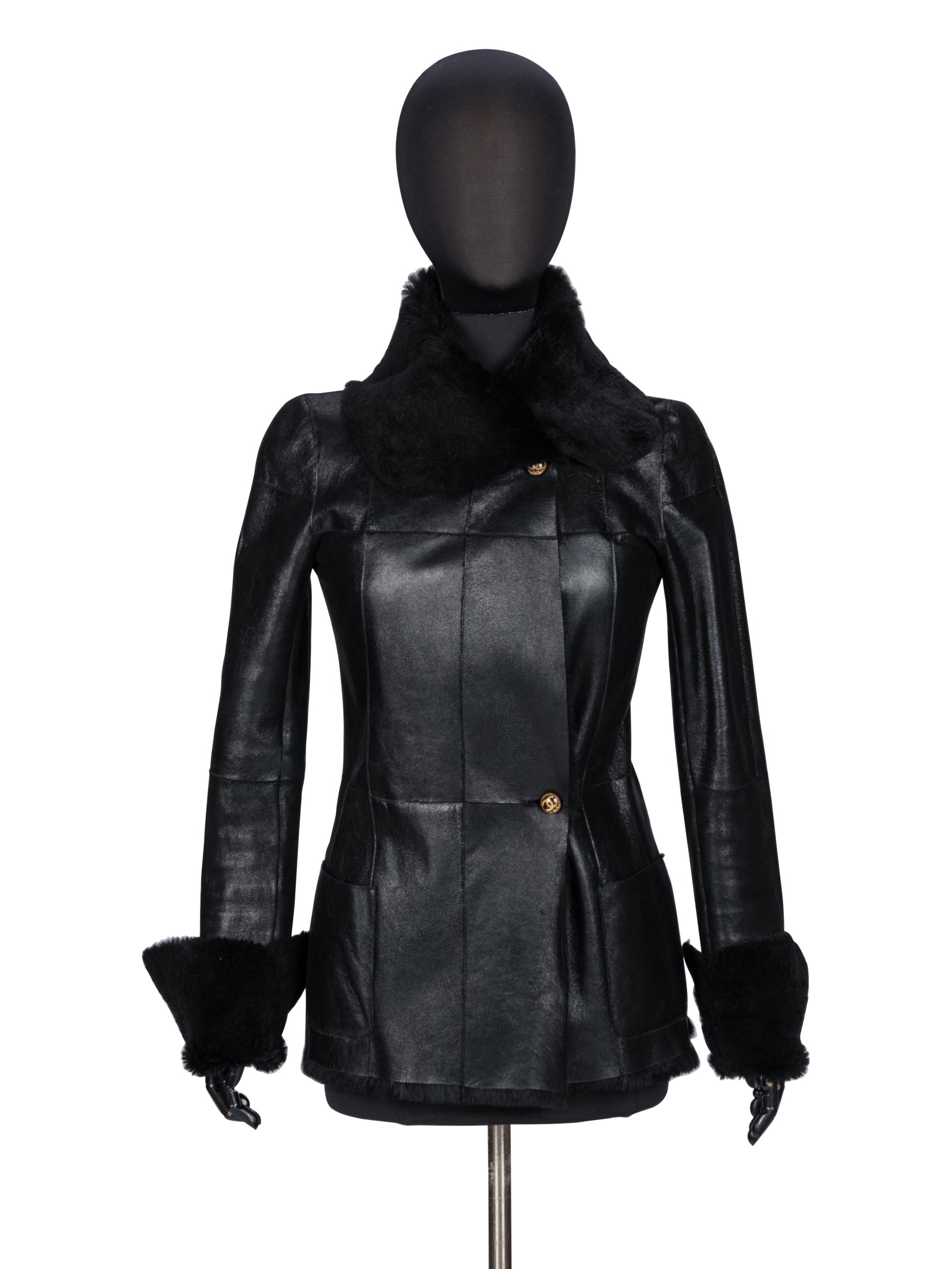 Chanel, Rabbit Fur & Leather Jacket