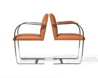 Set of Ten Brno Flat Bar Armchairs Knoll