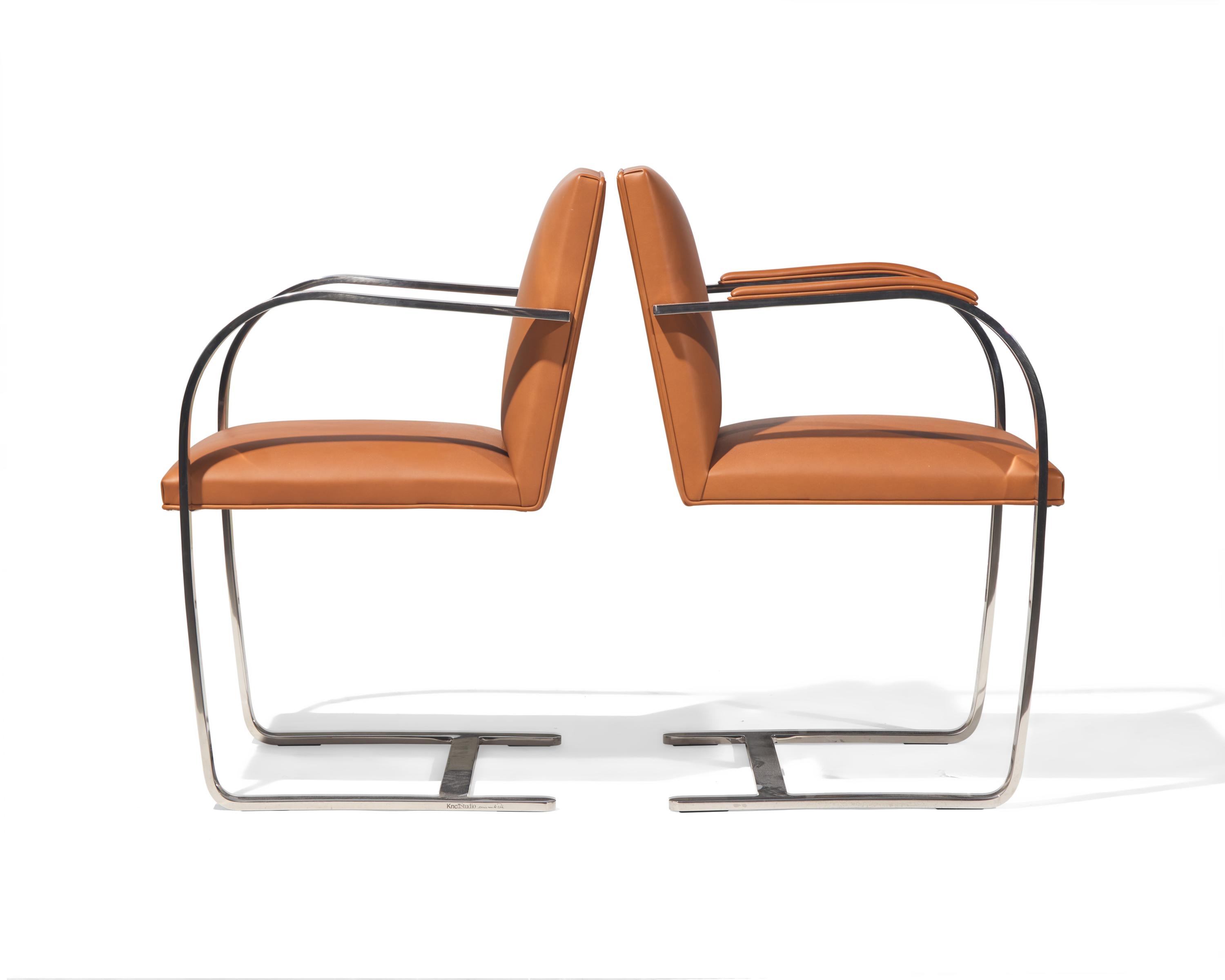 Set of Ten Brno Flat Bar Armchairs Knoll