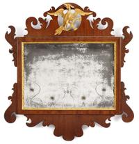 Chippendale mahogany and giltwood looking glass 18th century