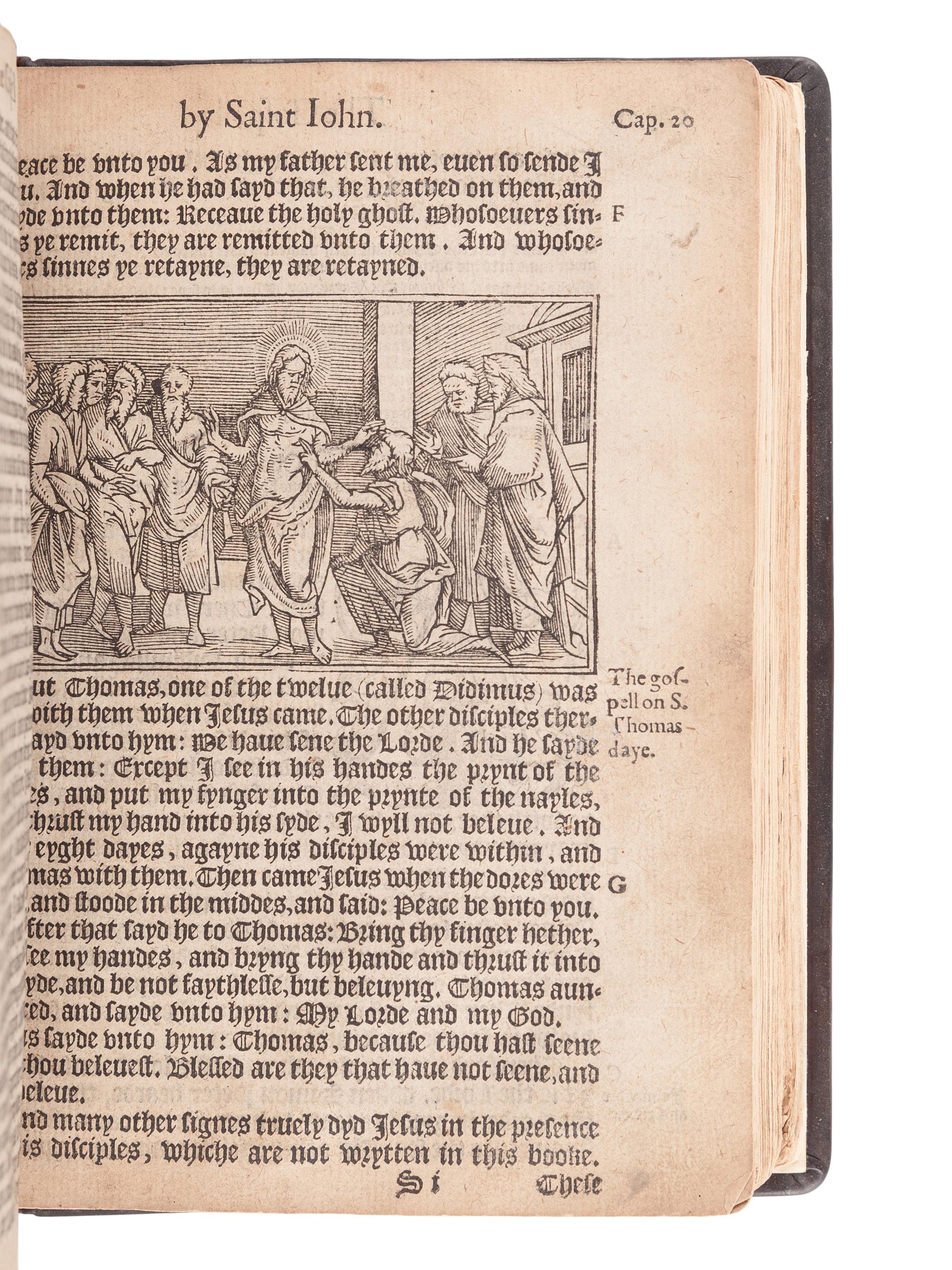 [BIBLE, in English]. The New Testament of our Sauiour Iesus Christe, faithfully translated out of the Greke, with the notes and expositions of the darke places therein . London: Richard Jugge, [1566].