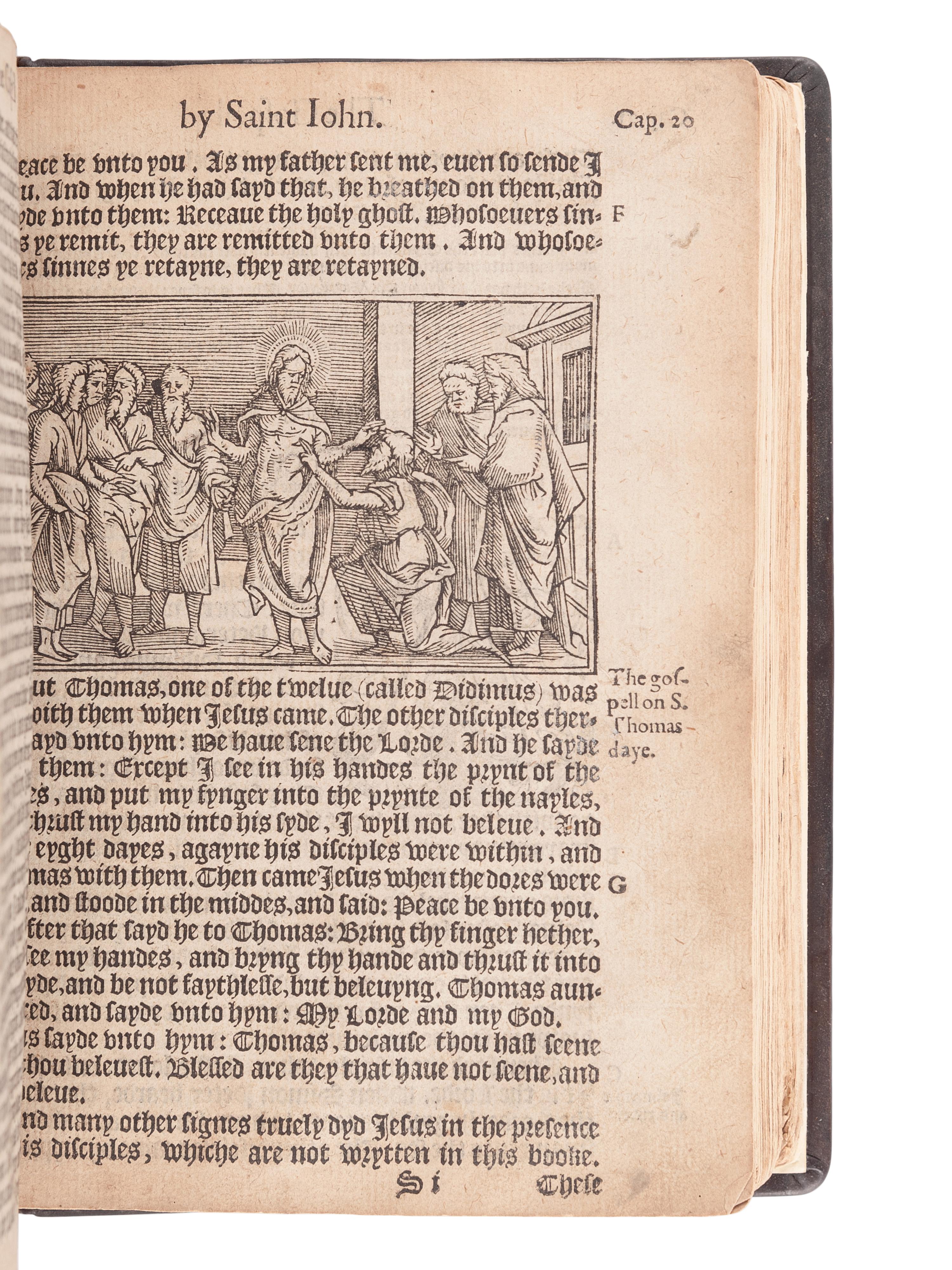 [BIBLE, in English]. The New Testament of our Sauiour Iesus Christe, faithfully translated out of the Greke, with the notes and expositions of the darke places therein . London: Richard Jugge, [1566].