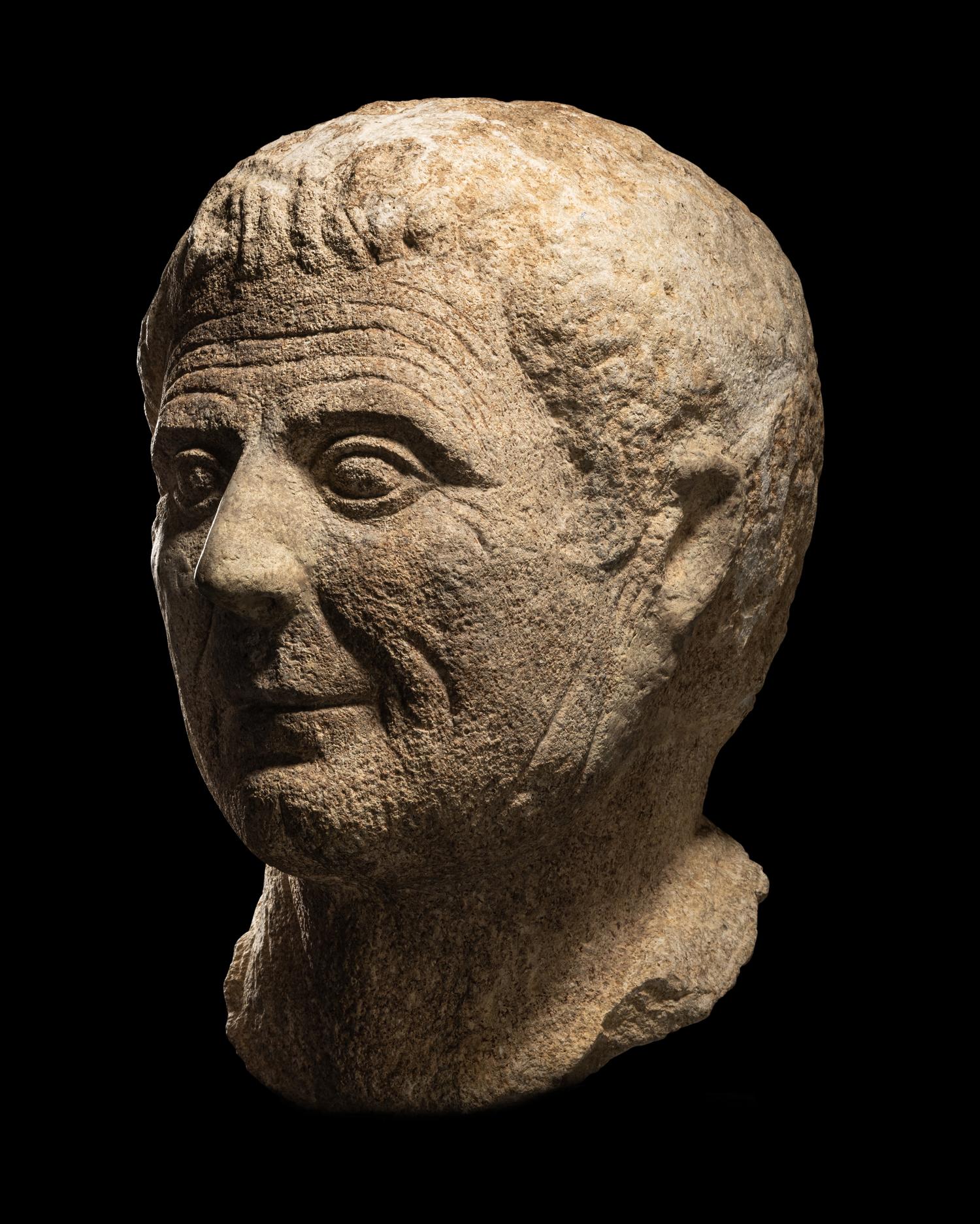 A Roman Marble Portrait Head of a Man
