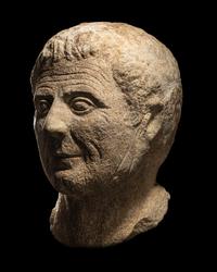 A Roman Marble Portrait Head of a Man