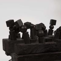 Pol Bury (Belgian, 1922-2005) 15 Cylinders, 16 Cubes and 18 Vertical Balls