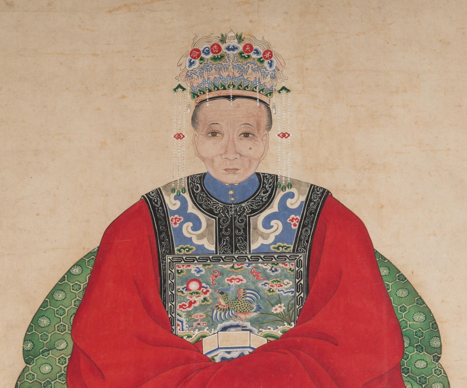 Two Chinese Paintings of Court Figures