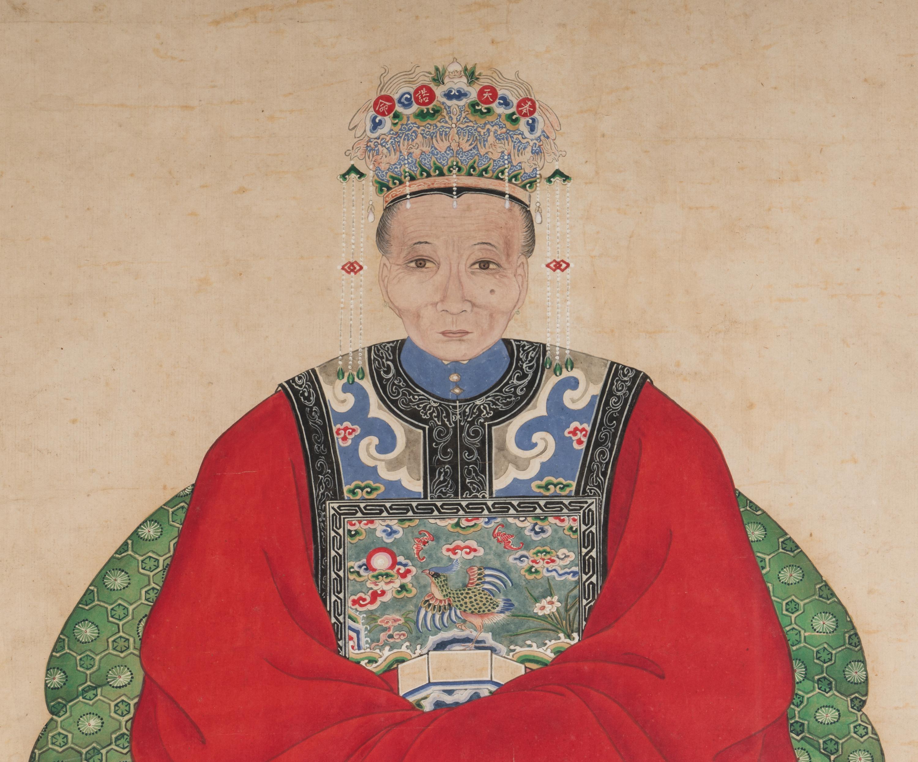 Two Chinese Paintings of Court Figures
