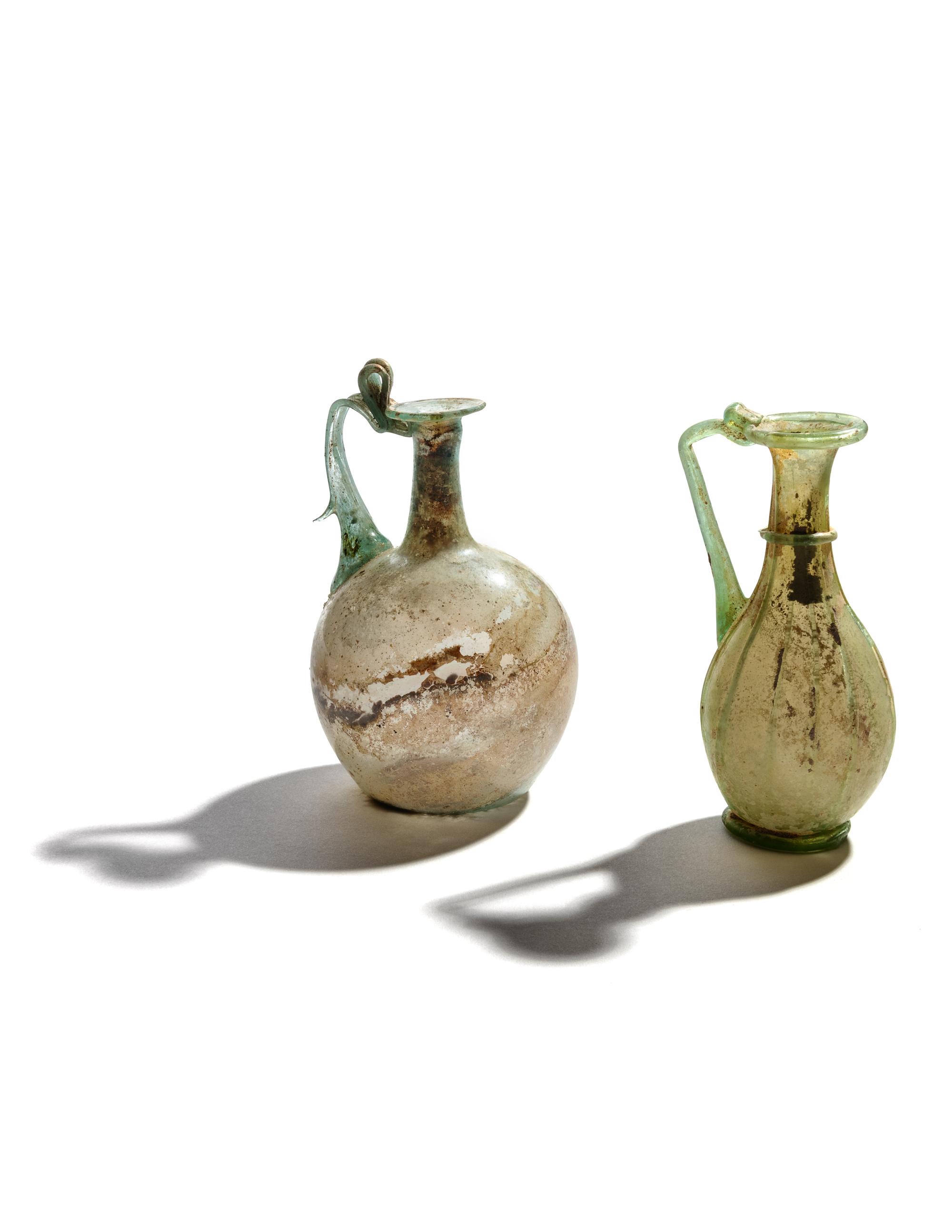 Two Roman Glass Jugs