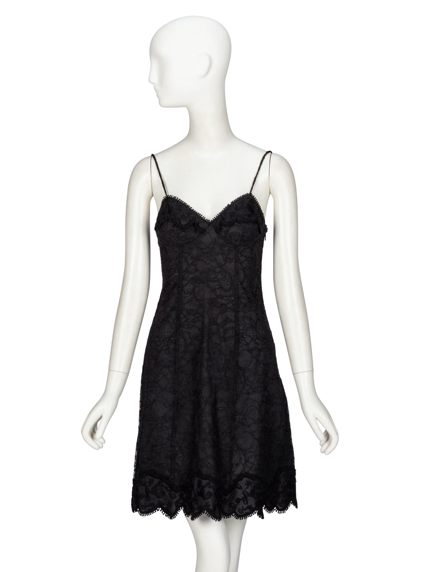 Rochas, Black Lace Slip Dress [ARO]