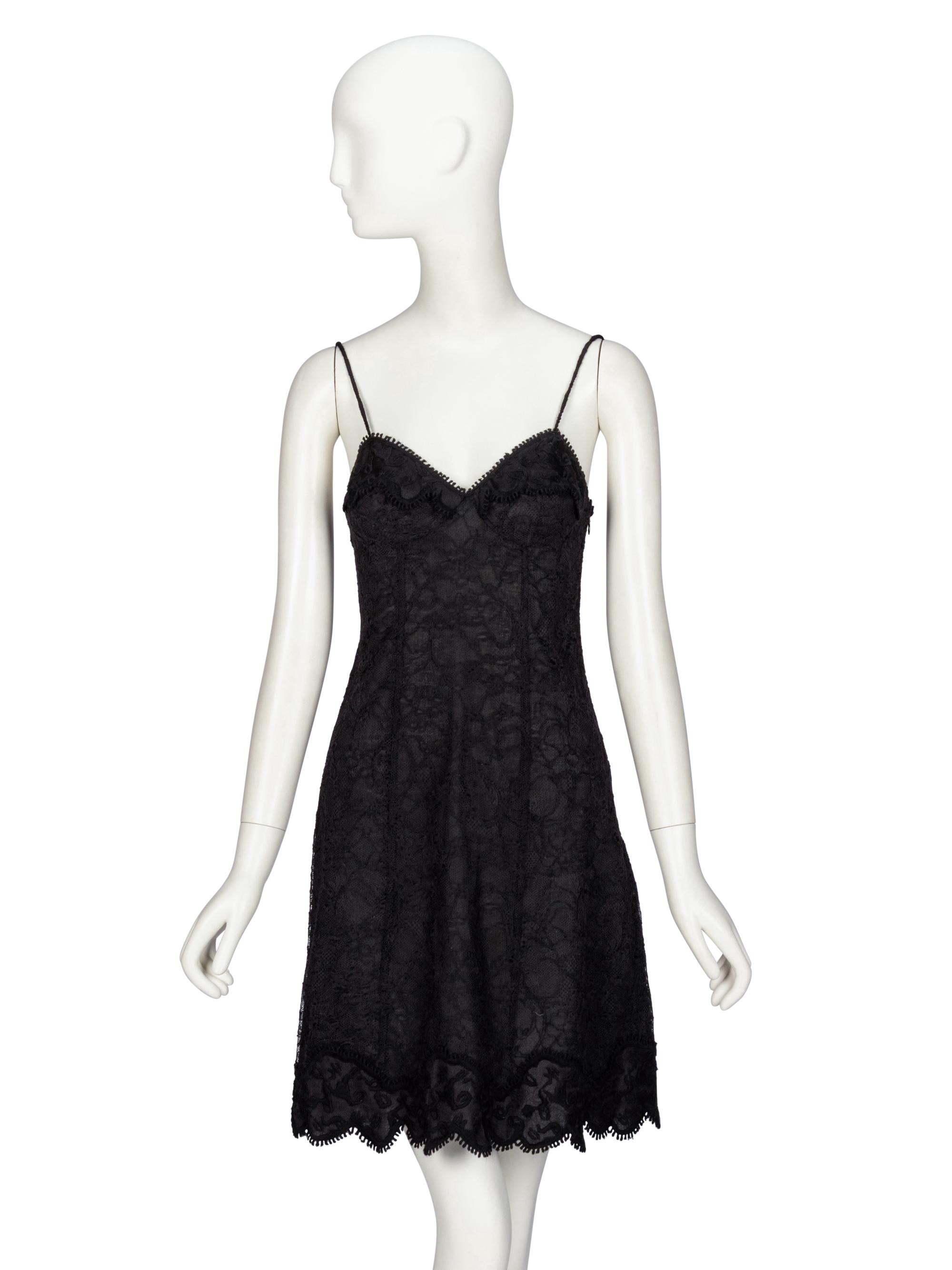 Rochas, Black Lace Slip Dress [ARO]