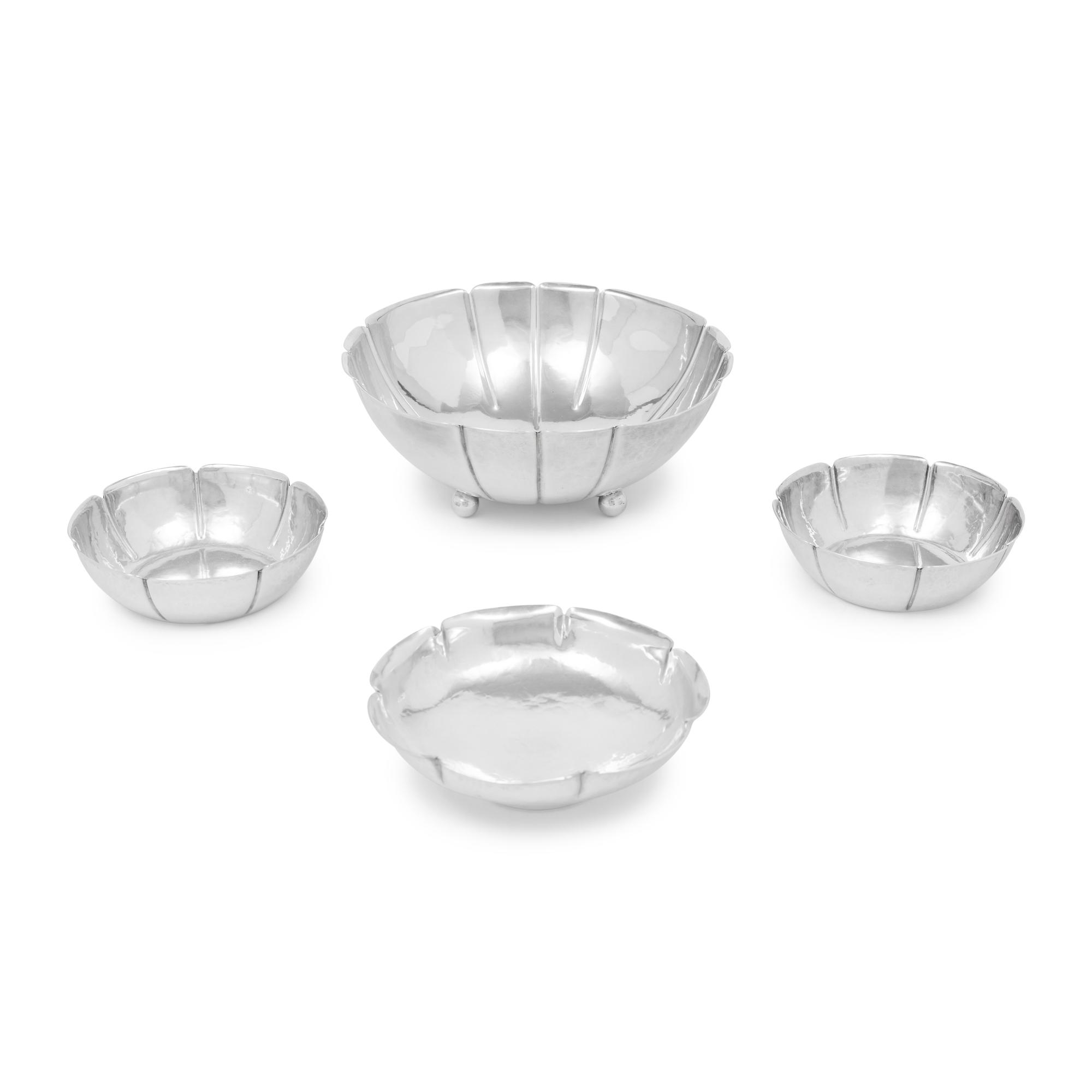 A Group of Four American Arts and Crafts Silver Bowls