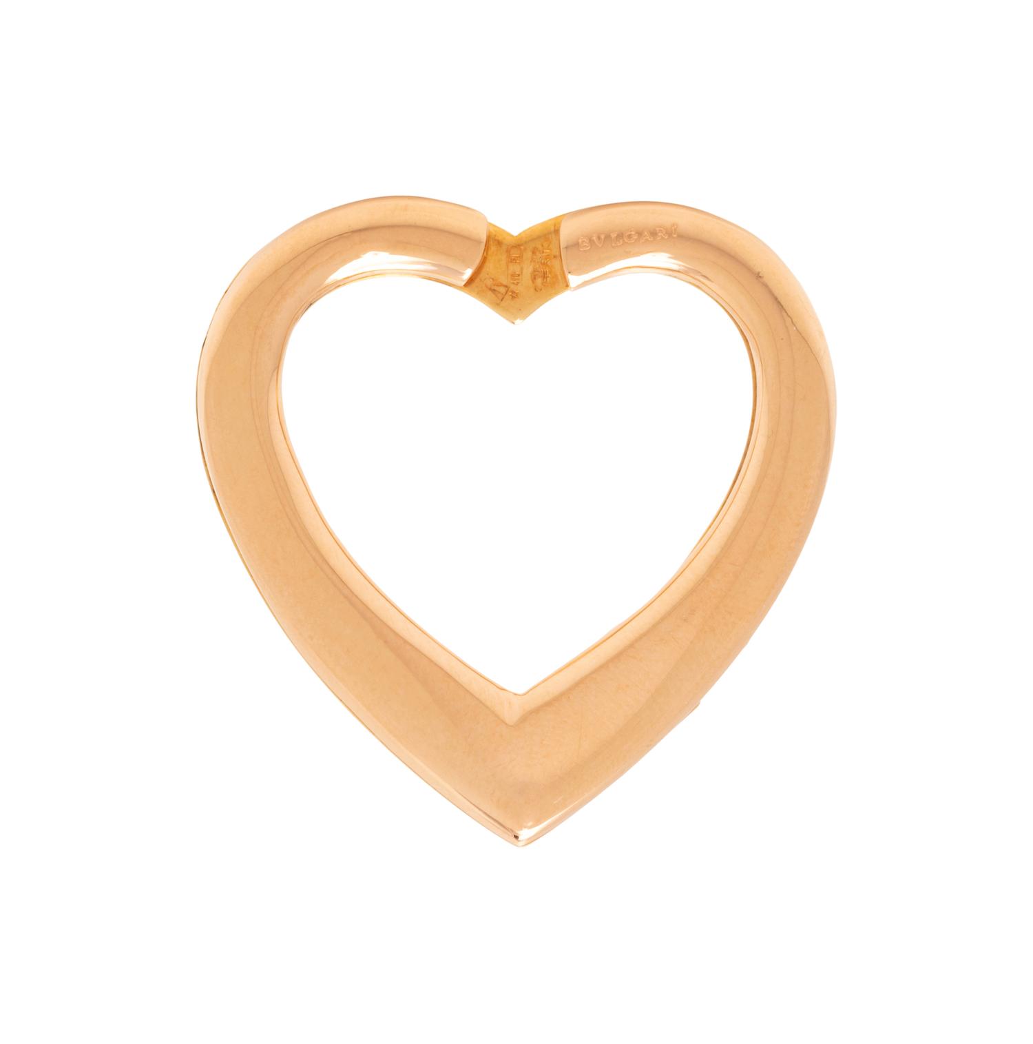 BVLGARI, YELLOW GOLD HEART KEY RING