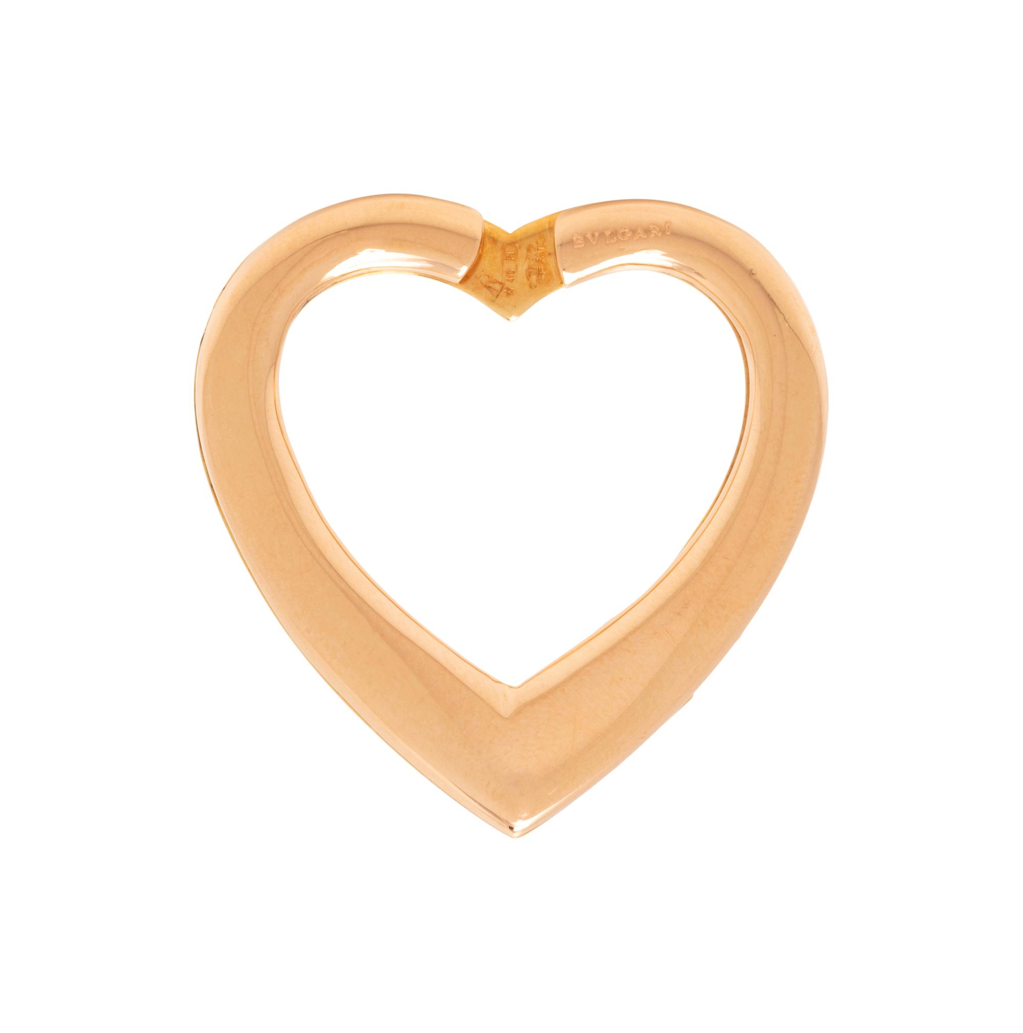 BVLGARI, YELLOW GOLD HEART KEY RING