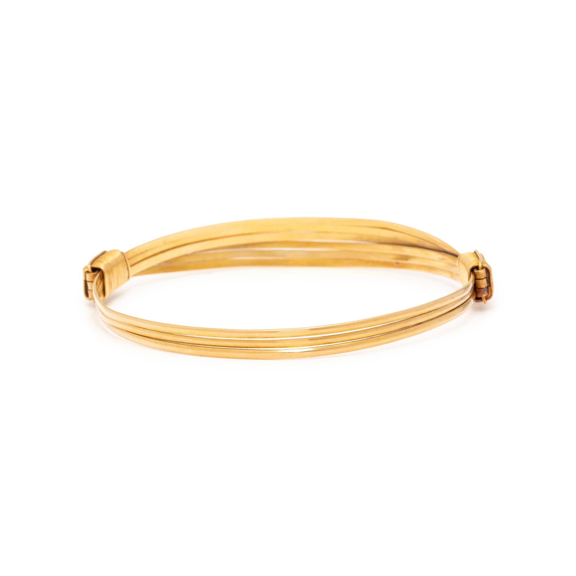 YELLOW GOLD BANGLE BRACELET