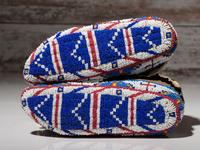 Sioux Fully Beaded Buffalo Hide Moccasins