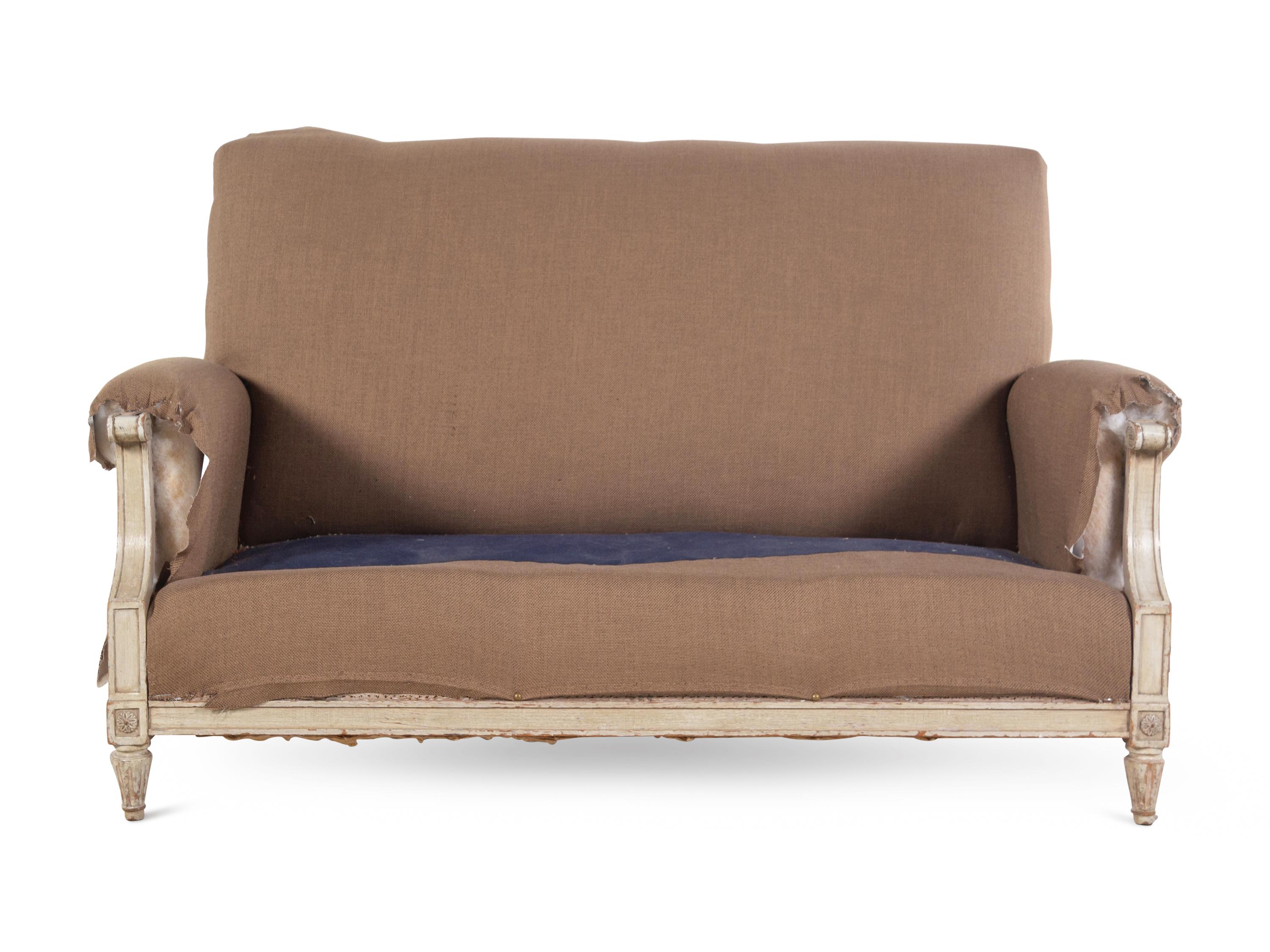 A Louis XVI Style Painted Settee